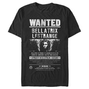 Men's Harry Potter Bellatrix Wanted Poster  Adult T-Shirt