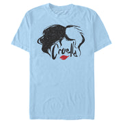 Men's Cruella Red Lips Logo  Adult T-Shirt