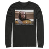 Men's Star Trek: The Next Generation Worf Judging You in Klingon  Adult Long Sleeve Shirt