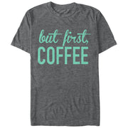 Women's CHIN UP First Coffee  Adult Boyfriend Tee