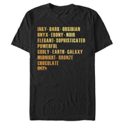 Men's BET Elegant Descriptor Text  Adult T-Shirt