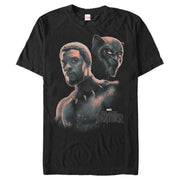 Men's Marvel Black Panther 2018 Unmasked Hero  Adult T-Shirt