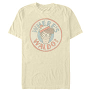 Men's Where's Waldo Retro Character Circle  Adult T-Shirt