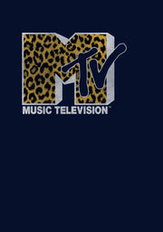 Men's MTV Cheetah Print Logo  Adult Pull Over Hoodie