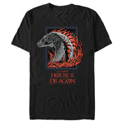 Men's Game of Thrones: House of the Dragon Fire Dragon Portrait  Adult T-Shirt