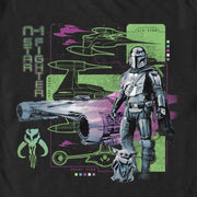 Men's Star Wars: The Mandalorian N-1 Starfighter Poster  Adult T-Shirt