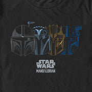 Men's Star Wars: The Mandalorian Helmets Sketch  Adult T-Shirt