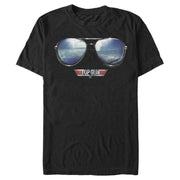 Men's Top Gun Aviator Sunglasses Reflection Logo  Adult T-Shirt