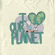 Men's Rocko's Modern Life I Heart Our Planet  Adult T-Shirt