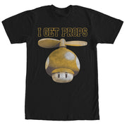 Men's Nintendo Mario Mushroom I Get Props  Adult T-Shirt