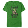 Men's Star Wars St. Patrick's Day Cartoon Yoda Lucky One  Adult T-Shirt