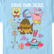 Men's SpongeBob SquarePants Save Our Seas  Adult T-Shirt