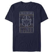 Men's Star Wars: The Mandalorian Mando This is the Way Line Art  Adult T-Shirt