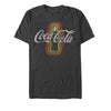 Men's Coca Cola Retro Soda Striped Bottle  Adult T-Shirt