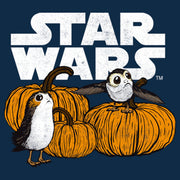 Men's Star Wars: The Last Jedi Pumpkin Patch Porg  Adult Long Sleeve Shirt