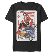 Men's Batman Harley Quinn Joker Poker Card  Adult T-Shirt