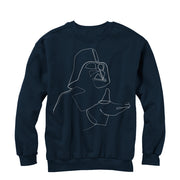 Men's Star Wars Darth Vader Outline  Adult Sweatshirt