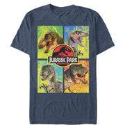 Men's Jurassic Park T. Rex and Velociraptor  Adult T-Shirt