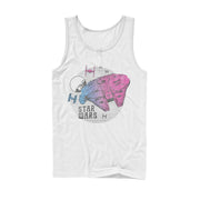 Men's Star Wars: The Rise of Skywalker Ombre Millennium Falcon  Adult Tank Top