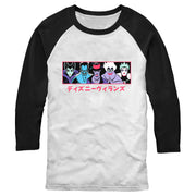 Men's Disney Evil Character Panel  Adult Baseball Tee