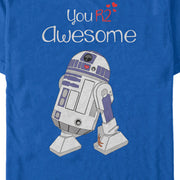 Men's Star Wars Valentine's Day You R2 Awesome  Adult T-Shirt