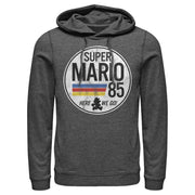 Men's Nintendo Super Mario Retro Rainbow Ring  Adult Pull Over Hoodie