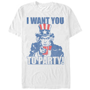 Men's Lost Gods Fourth of July  Party Uncle Sam  Adult T-Shirt