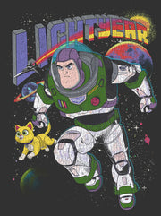 Men's Lightyear Buzz and Sox Protecting The Galaxy  Adult T-Shirt