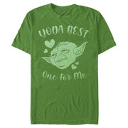 Men's Star Wars Valentine's Day Yoda Best One for Me  Adult T-Shirt