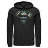 Men's Superman Action Panel Shield Logo  Adult Pull Over Hoodie