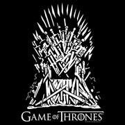 Men's Game of Thrones Black and White Iron Throne  Adult T-Shirt