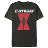 Men's Marvel Black Widow Hourglass Silhouette  Adult T-Shirt