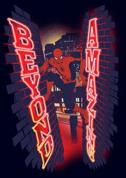 Men's Spider-Man: Beyond Amazing Neon Logo  Adult T-Shirt