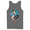 Men's Justice League Circle Stars Portrait  Adult Tank Top