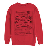 Men's Jurassic World: Fallen Kingdom T. Rex Schematics  Adult Sweatshirt