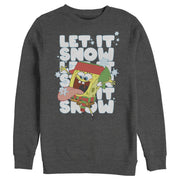 Men's SpongeBob SquarePants Christmas Let It Snow  Adult Sweatshirt