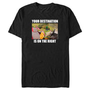 Men's Sing 2 Miss Crawly Your Destination is on the Right  Adult T-Shirt