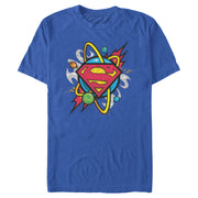 Men's Superman Logo Solar System  Adult T-Shirt