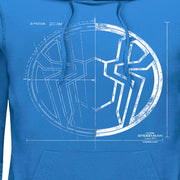 Men's Marvel Spider-Man: No Way Home Spider Icon Blueprint  Adult Pull Over Hoodie