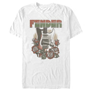 Men's Fender Roses Guitar Logo  Adult T-Shirt