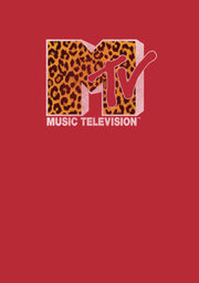 Men's MTV Cheetah Print Logo  Adult Pull Over Hoodie