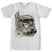 Men's Star Wars Distressed Stormtrooper Helmet  Adult T-Shirt