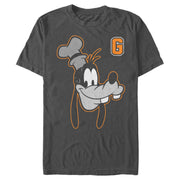 Men's Mickey & Friends Goofy Collegiate G  Adult T-Shirt