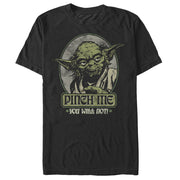 Men's Star Wars Yoda Pinch Me You Will Not  Adult T-Shirt