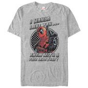 Men's Marvel Deadpool Love You With a Face Like That  Adult T-Shirt