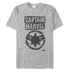 Men's Marvel Captain Marvel Grayscale Star Symbol  Adult T-Shirt