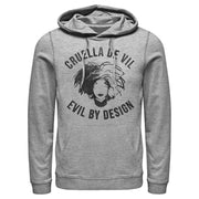 Men's Cruella Evil By Design Sketch  Adult Pull Over Hoodie