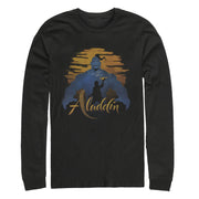 Men's Aladdin Genie Sunset Silhouette  Adult Long Sleeve Shirt