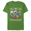 Men's Nintendo Christmas Luigi Wreath  Adult T-Shirt