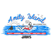 Men's Jaws Amity Island Billboard  Adult T-Shirt